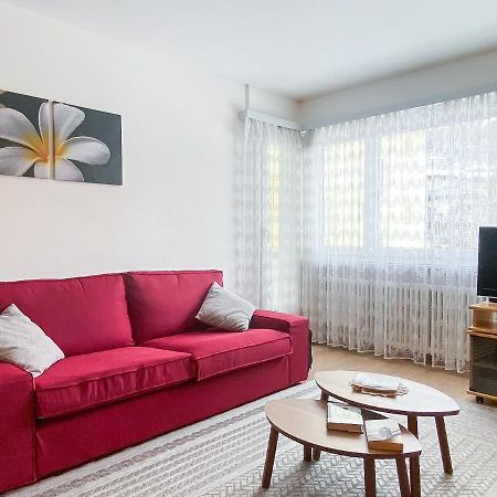 Zentrale Wohnung In St. Moritz Mit Grossem Balkon Ngoại thất bức ảnh